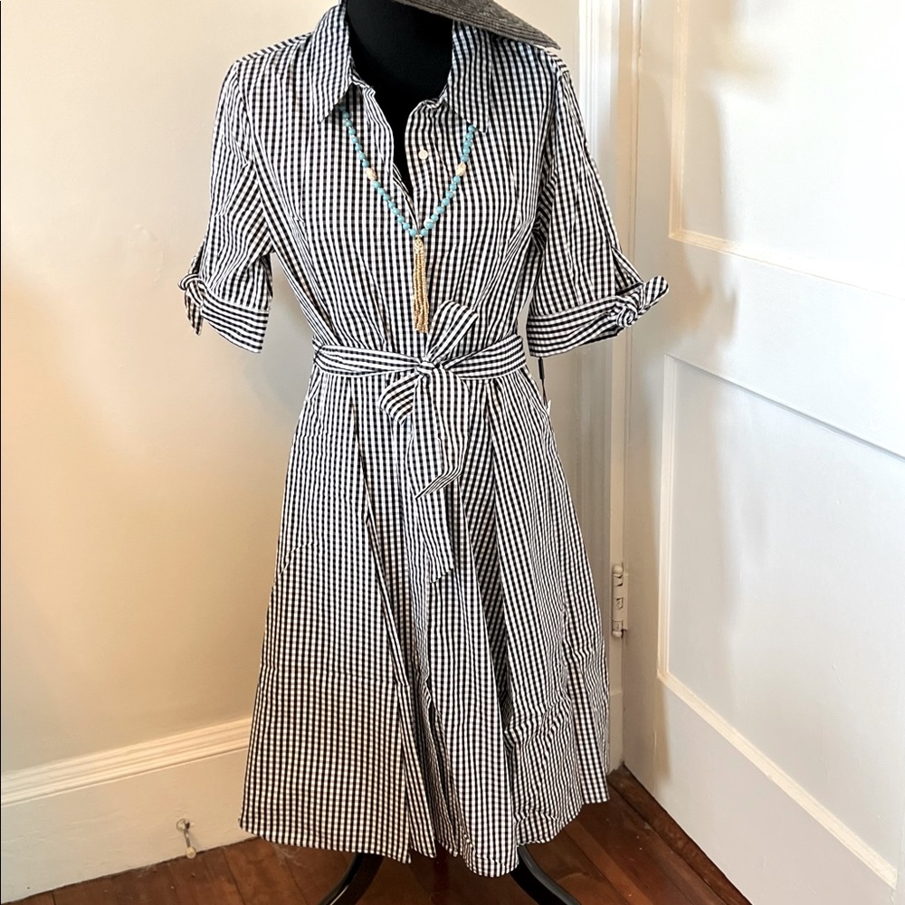 Womens Gingham cotton dress.